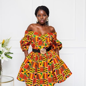 Flare gown ankara top