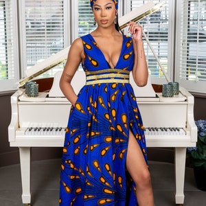 Buy V Neck Ankara Dress Online In India Etsy India