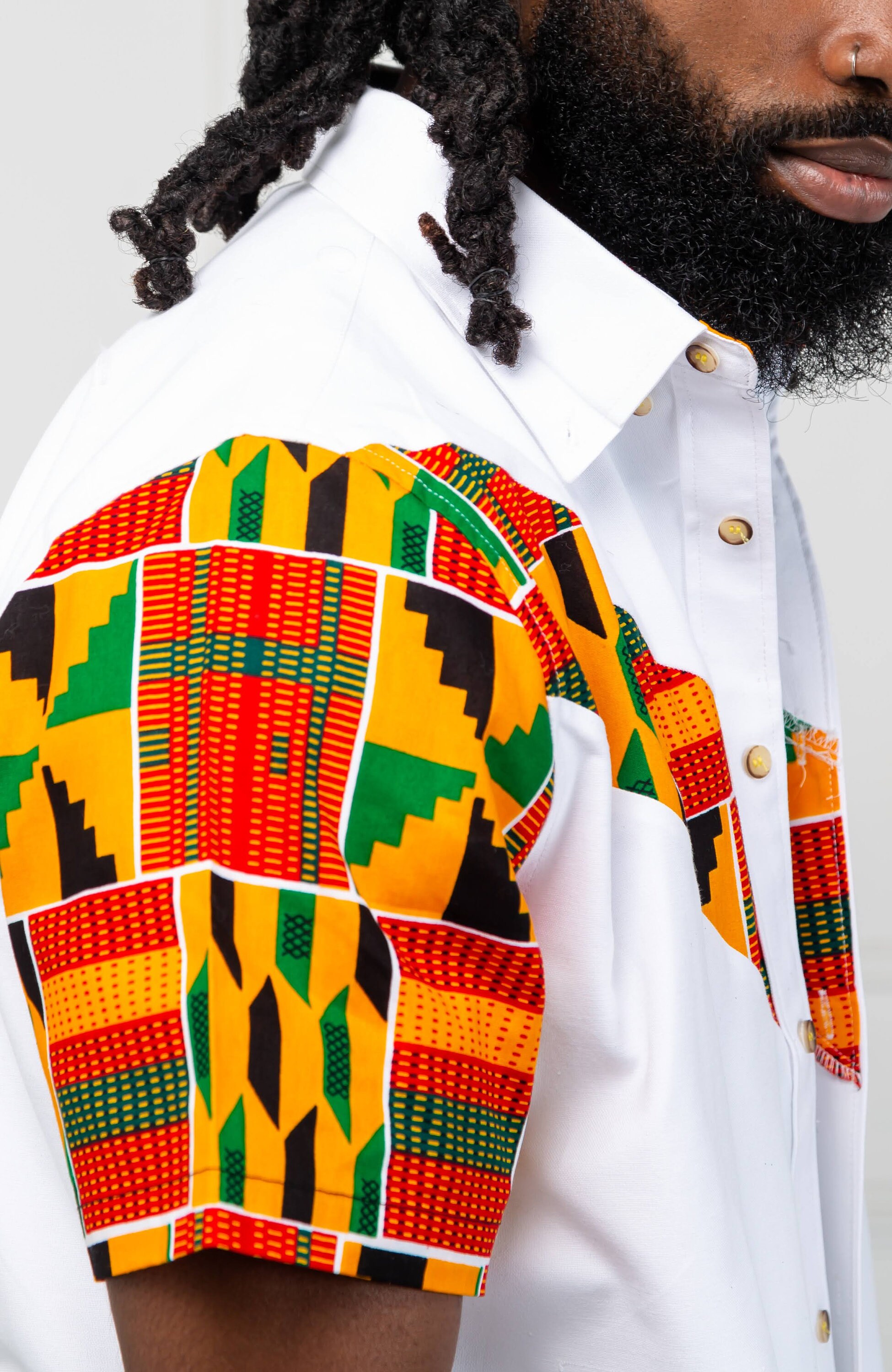 Short Sleeve Shirt for Men, African Men's Fashion, 100