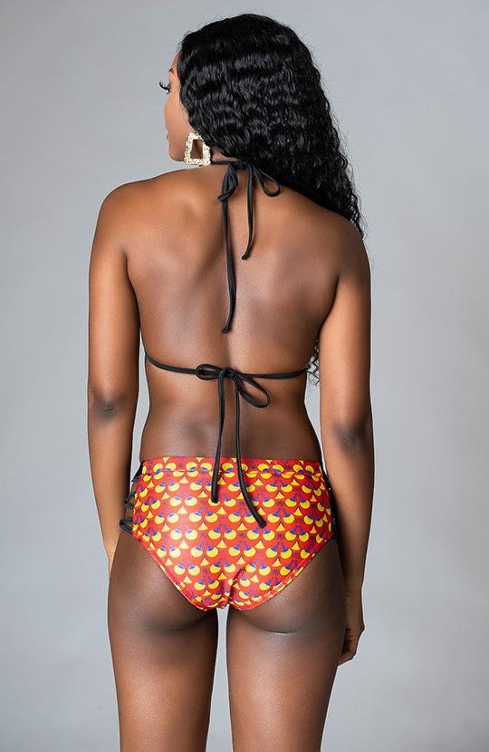 African Print High Waist Crisscross Side Underwear Brief Etsy