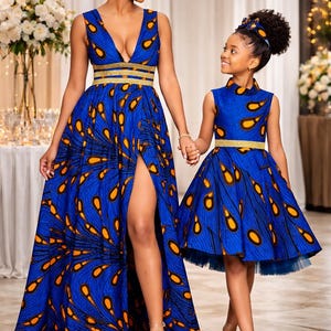 Orange and Blue Dress - Etsy