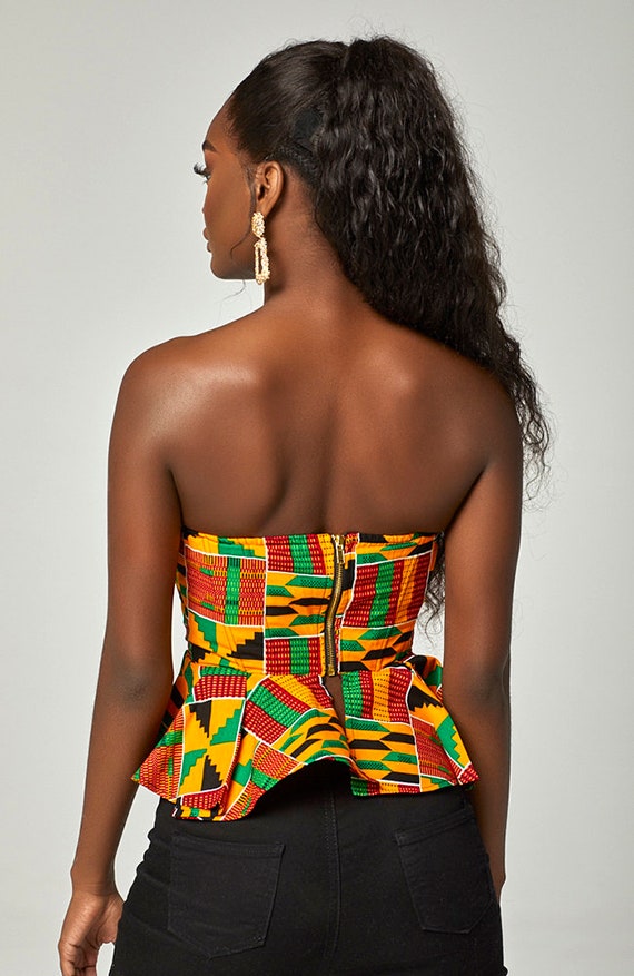 Ankara top / African print corset Women Belt Handmade