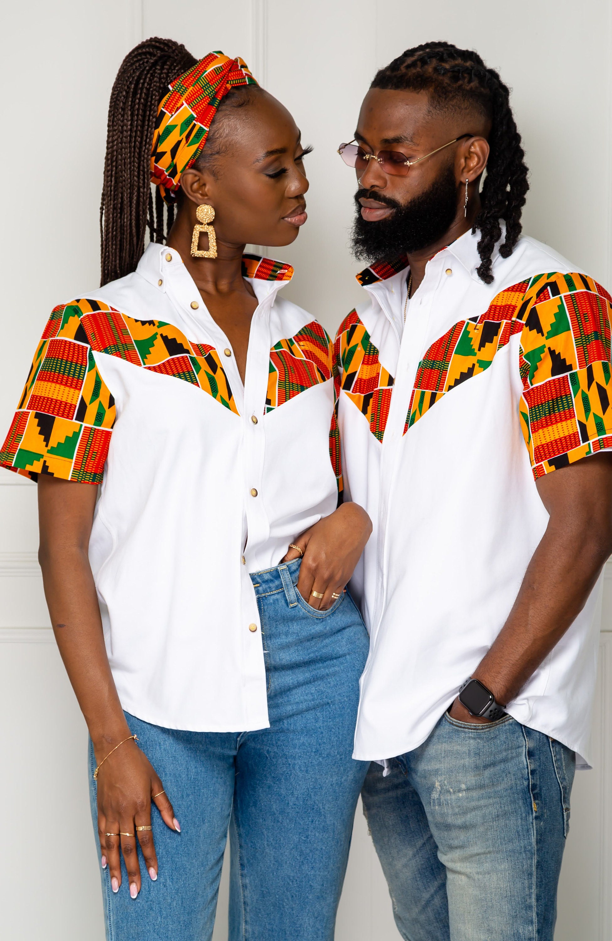 Short Sleeve Shirt for Men, African Men's Fashion, 100