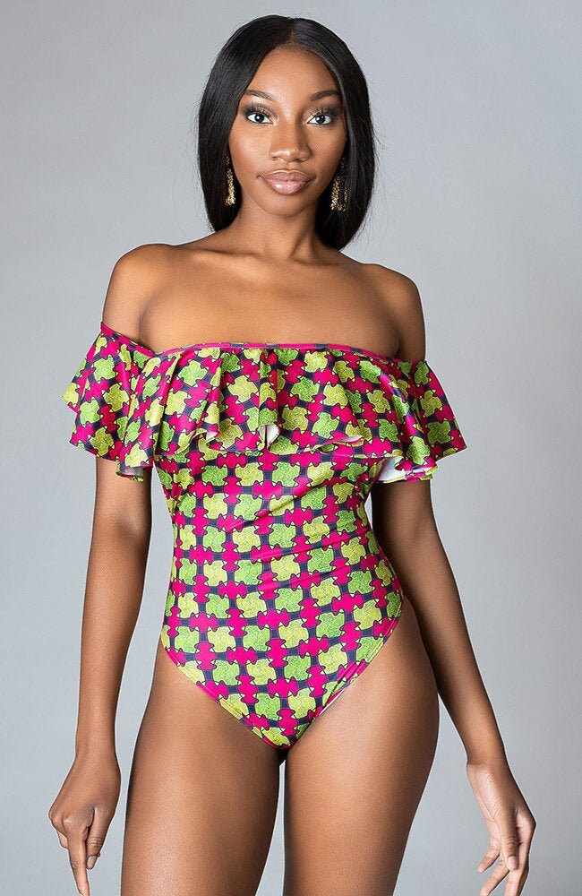 off shoulder long sleeve swimsuit