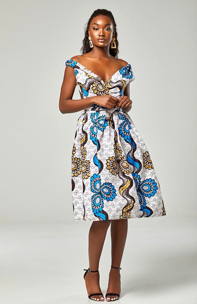 Image of Beautiful African Infinity Dress, African Print Multiway Prom Women Party Dress - Myla