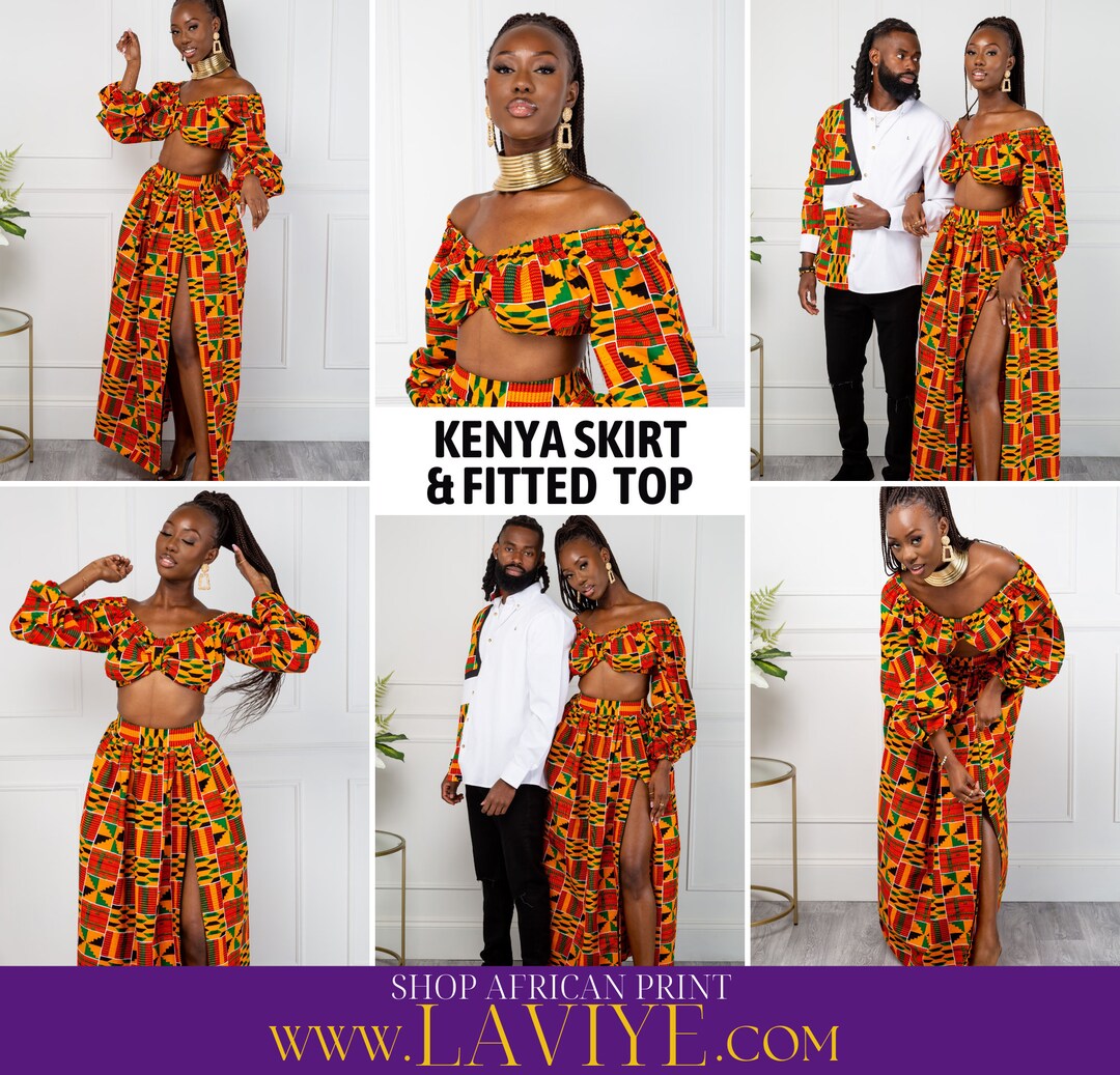 Kenya Skirt Carmine White Print main image 0