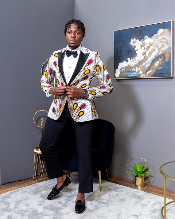 african print mens jacket