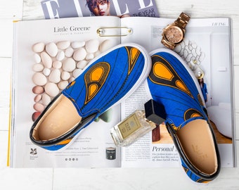 Women's African Print Lightweight Slip-on Sneakers Casual Vans