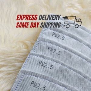 Face Mask Filter Pad 5-ply PM 2.5 with Activated Carbon Filters for African Print Washable Face Mask with Pocket Filter Face Mask Insert