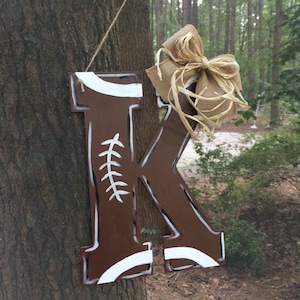 Football Monogram Door Hanger Letter
