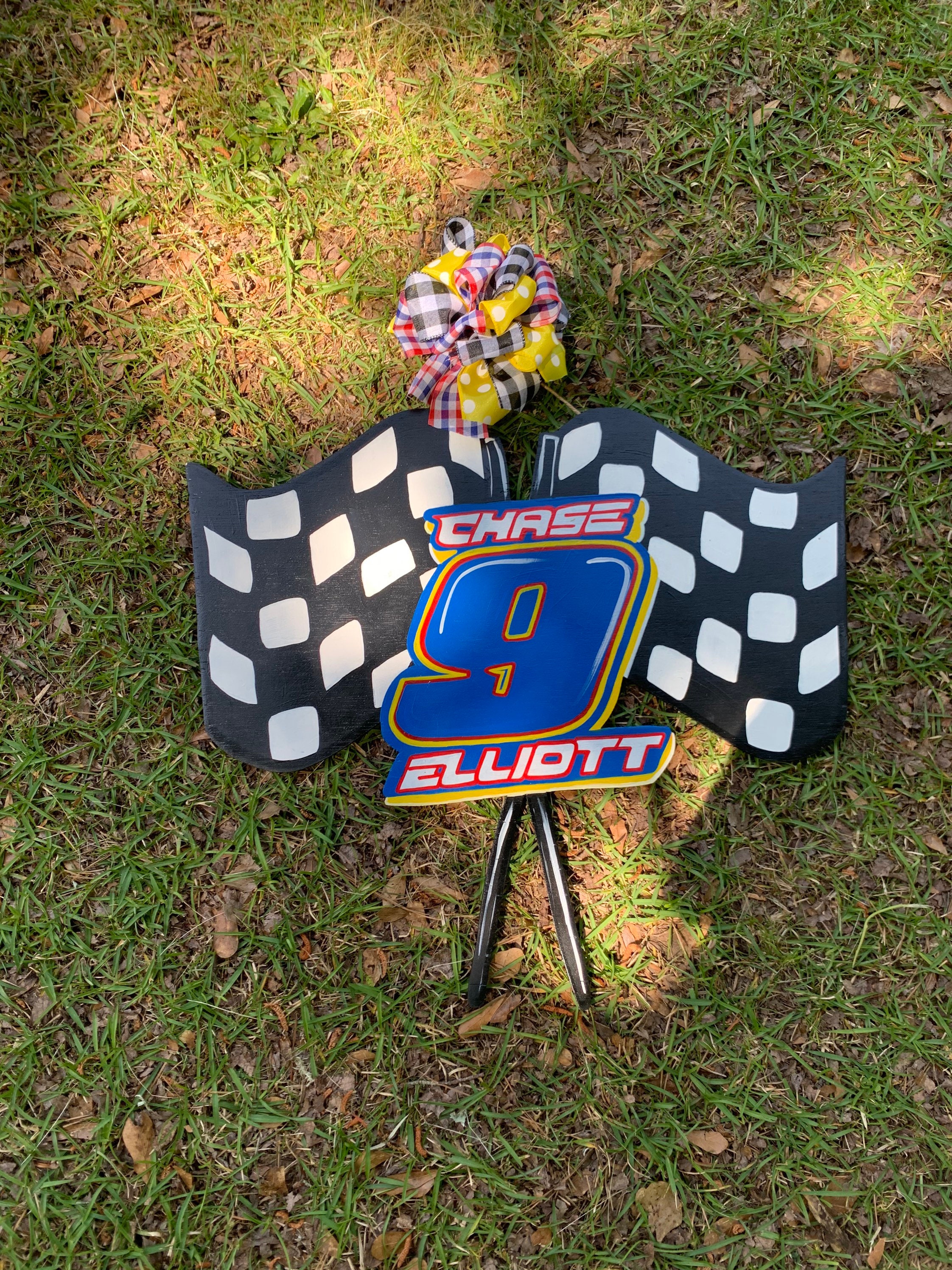 Race Car Driver Door Hanger Etsy