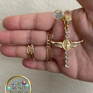 Guadalupe Virgin Cross Necklace/Virgin Cross Necklace/Virgen Guadalupe/Cross Necklace