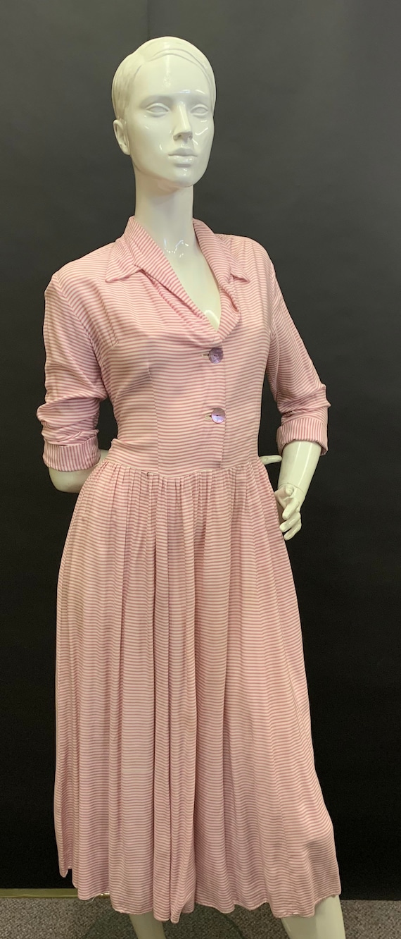 1940s cotton day dress
