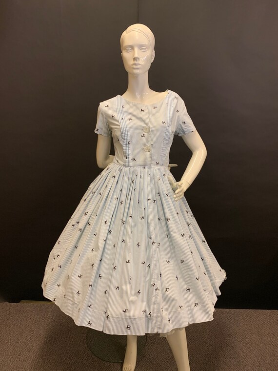 Poodle novelty print 50’s dress