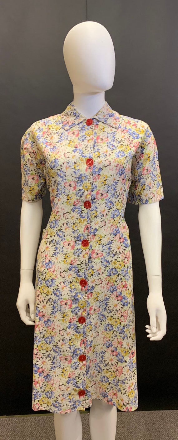 Volup 1940s utility marked day dress