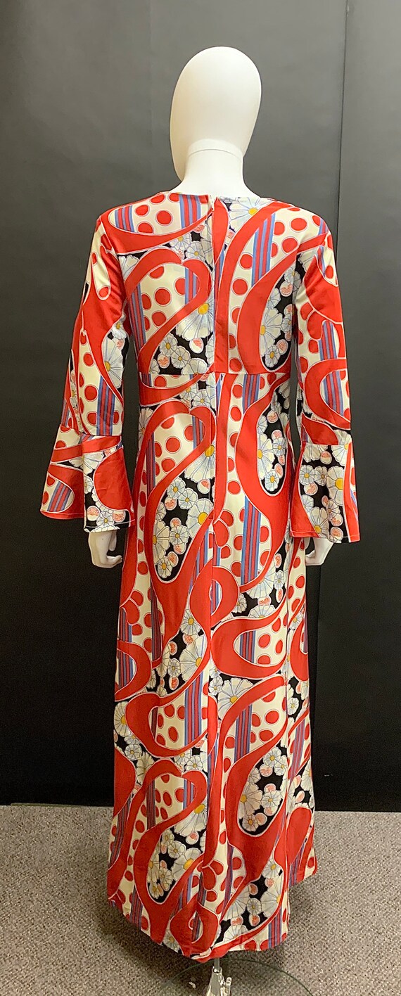 Fantastic 1960’s volup geometric maxi dress - image 10