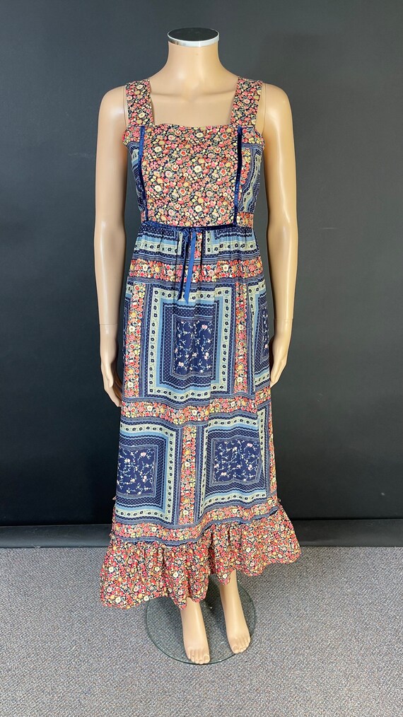 Iconic Rare 70s Cotton Prairie Mini Dress by Earlybird