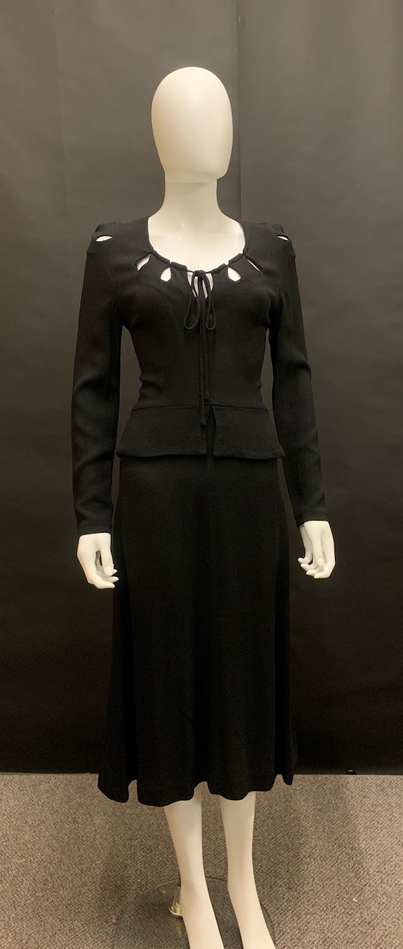 Stunning 1970s “ossie Clark” moss crepe dress