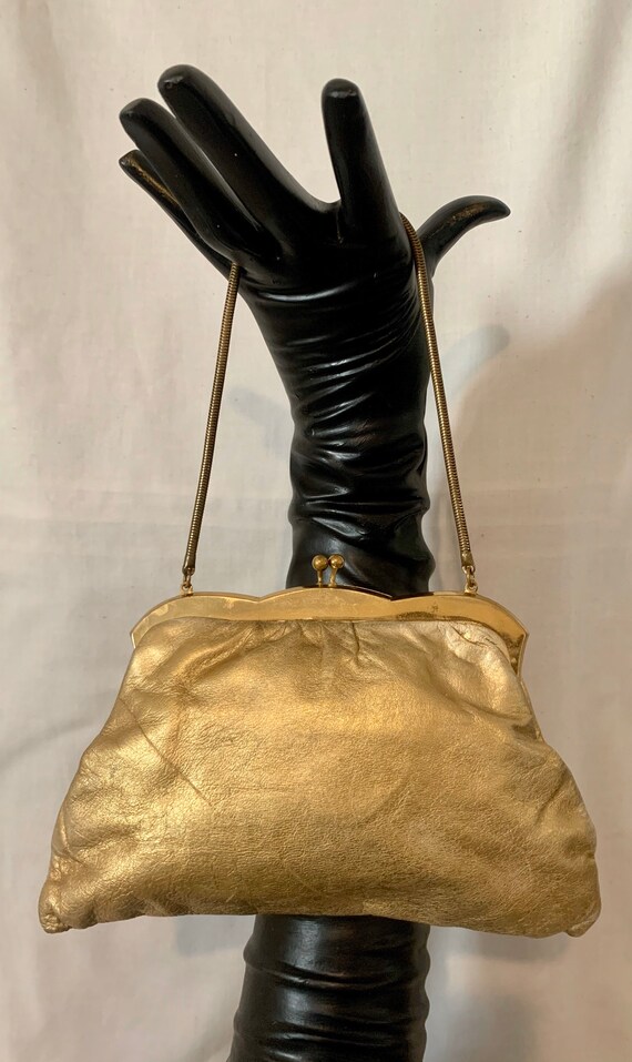1940s leather evening bag