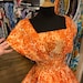 Vintage Bright Orange Holiday Cotton Skirt Set main image 0