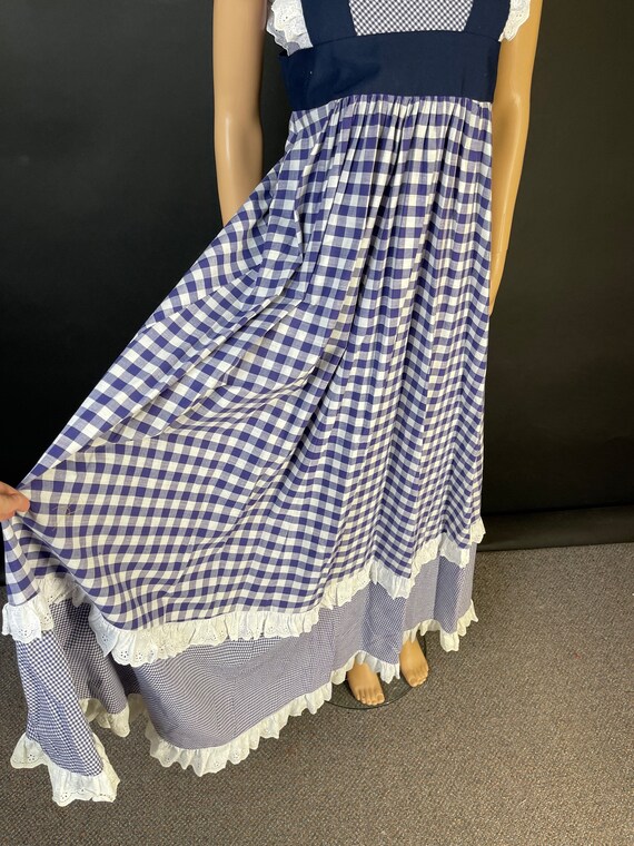 Gina Fratini 1970s Prairie Maxi Dress, ( 34” bust… - image 7