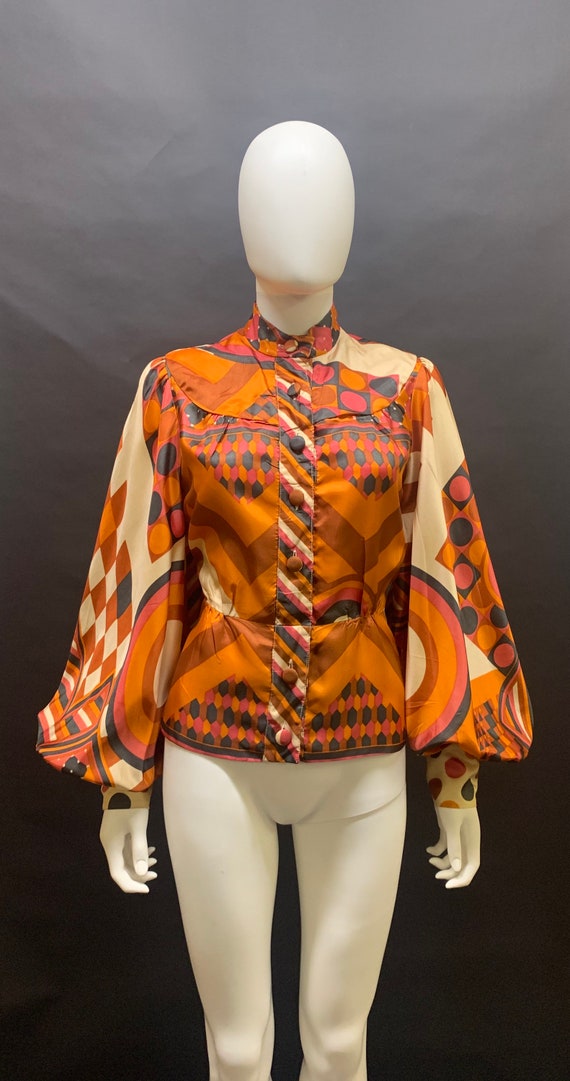STUNNING rare “jean varon” 70’s blouse