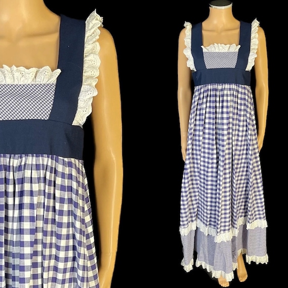 Gina Fratini 1970s Prairie Maxi Dress, ( 34” bust… - image 2