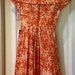 Vintage Bright Orange Holiday Cotton Skirt Set main image 1