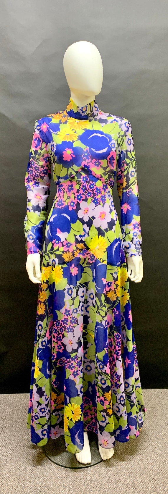 Beautiful “frank usher” 70’s maxi dress