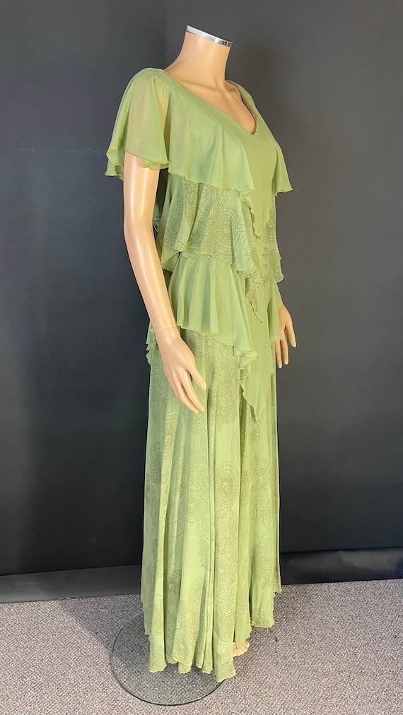 Stunning 70’s does 30’s tiered maxi dress - image 4