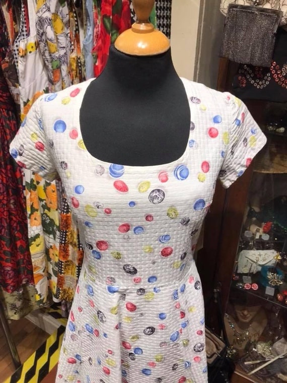 1940’s novelty print cotton dress Gem