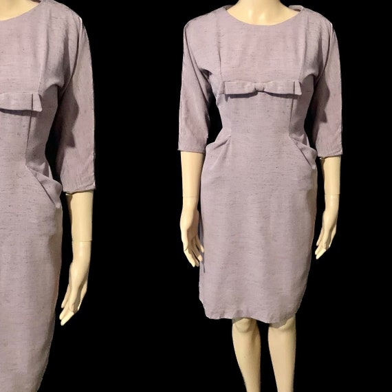 Gorgeous 1950’s winter weight wiggle day dress - image 1