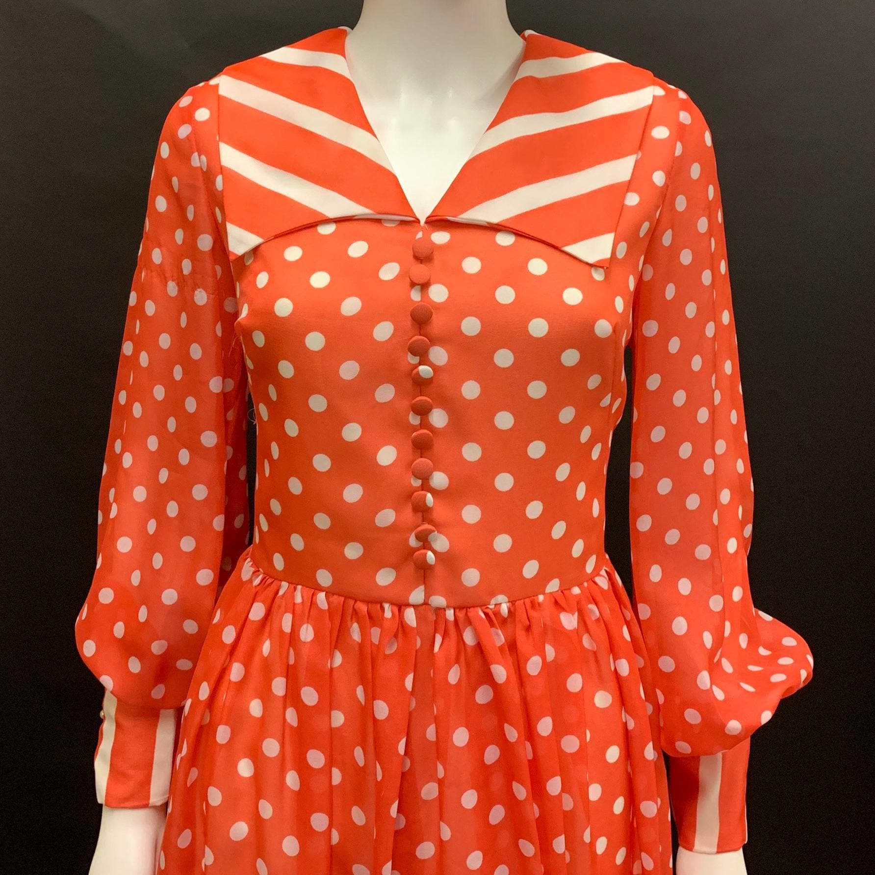 orange polka dot maxi dress Bound For The Bahamas Polka Dot Maxi