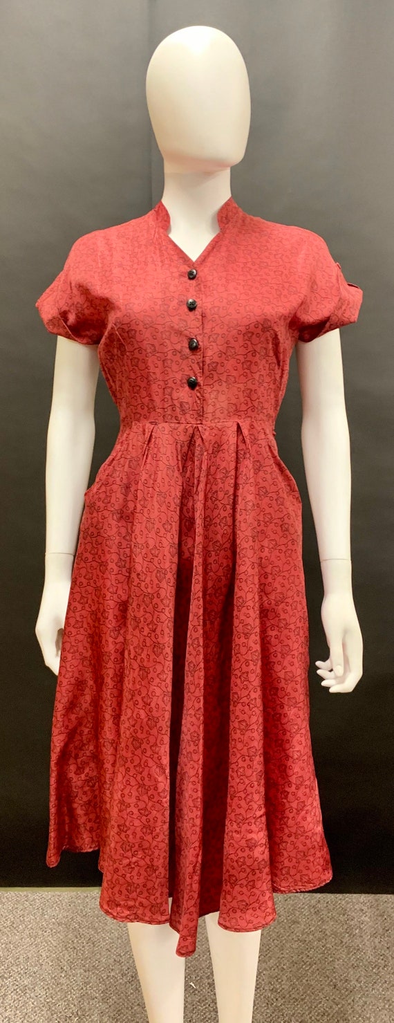 1940s rayon day dress