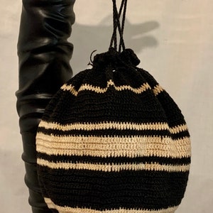 Victorian crochet bag with tassel image 1