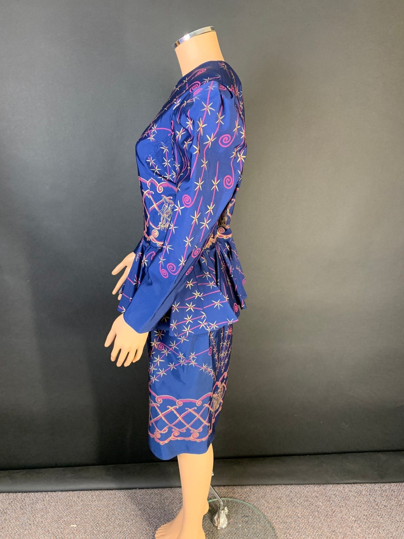 Stunning 1980s zandra Rhodes cocktail dress image 5