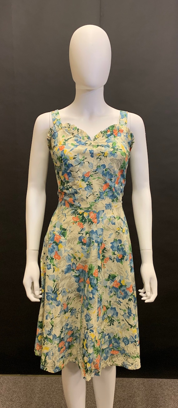 1940s cotton sun dress