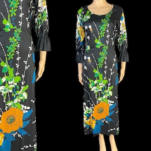 Fab 1970’s volup floral maxi dress