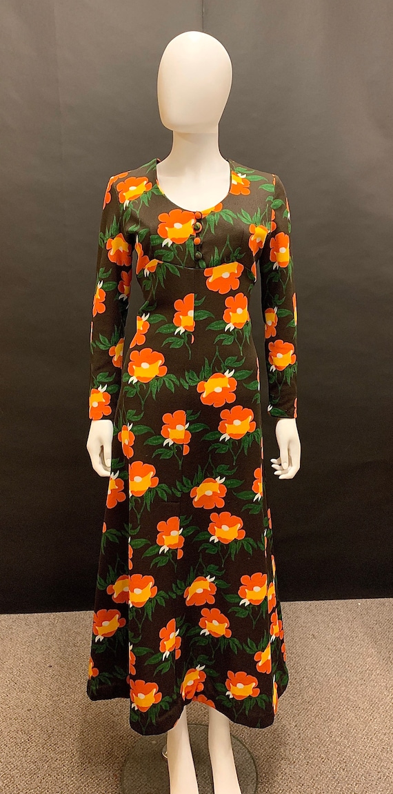60’s crimplene maxi