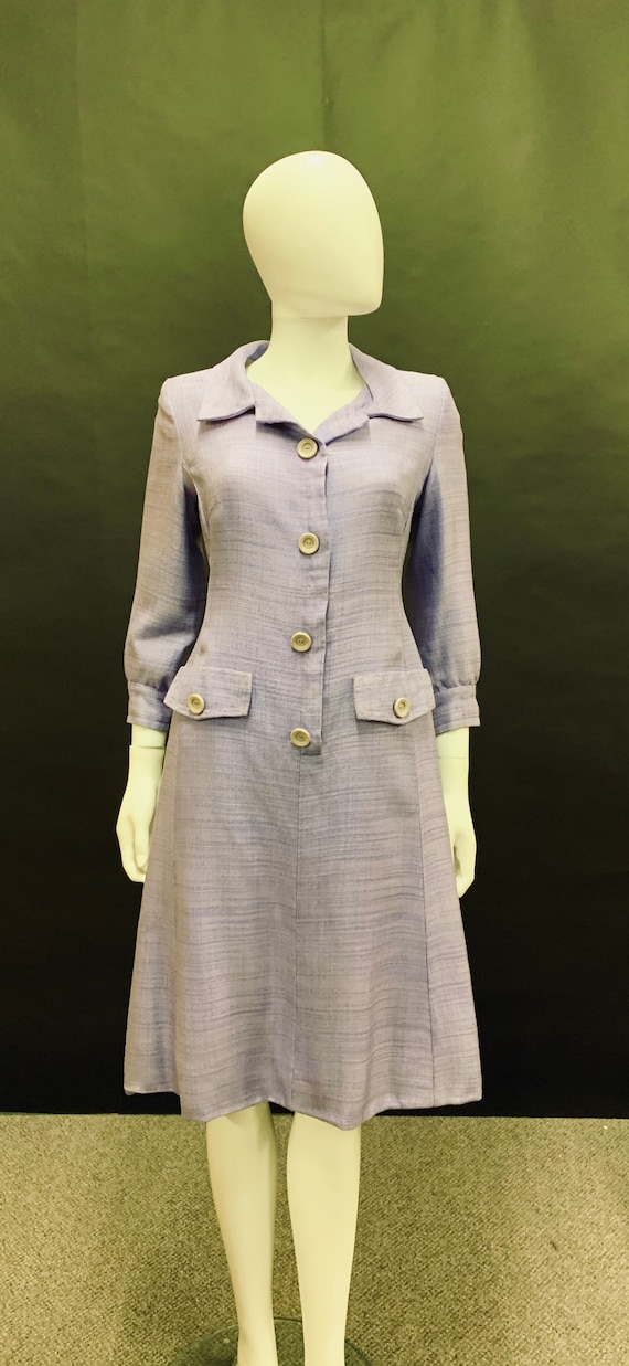 Beautiful lavender “Hardy Amies” linen coat dress - image 2