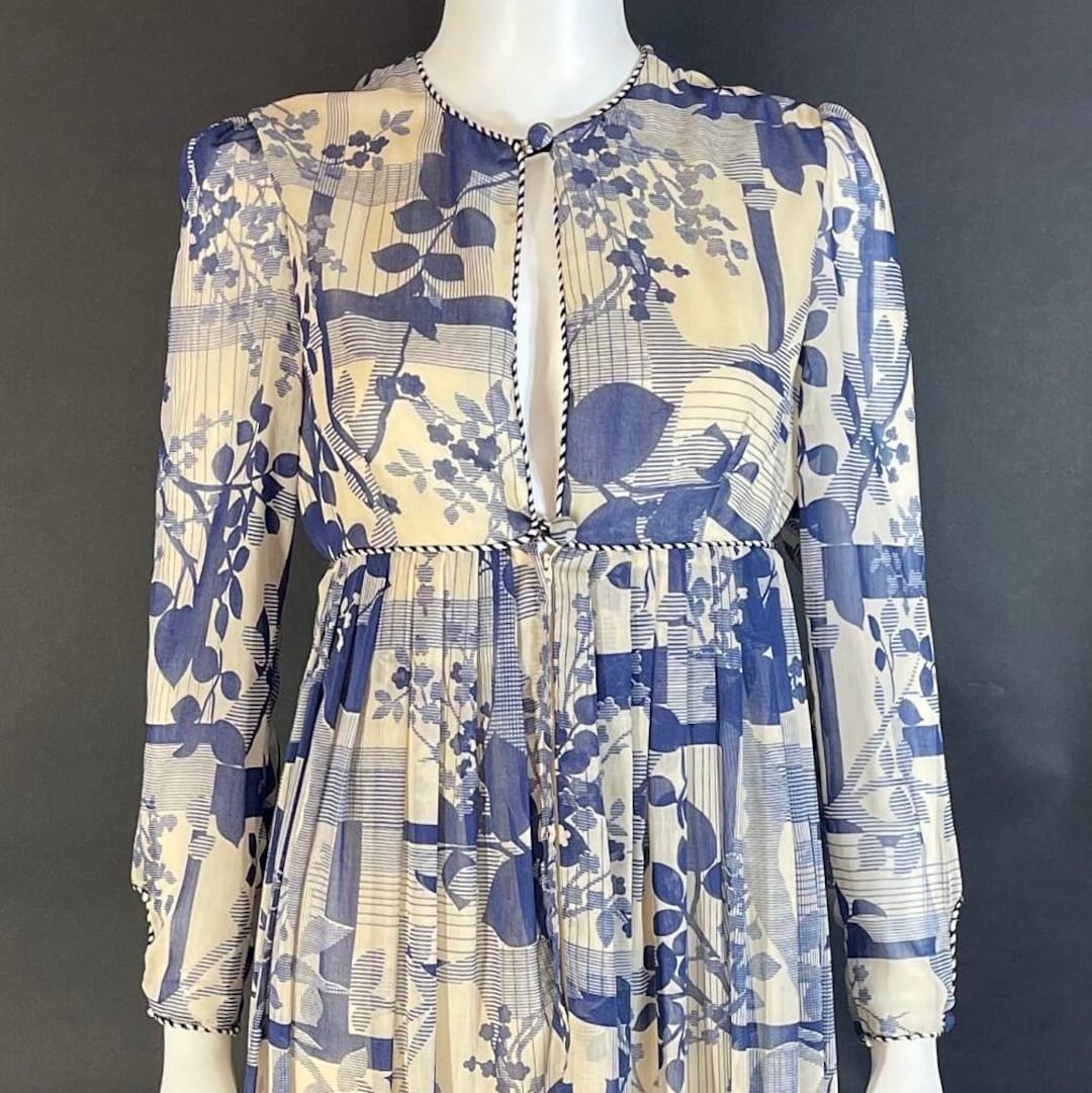 1960s Space Age Jean Varon Maxi Dress