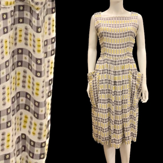 1940s cotton day dress - image 1