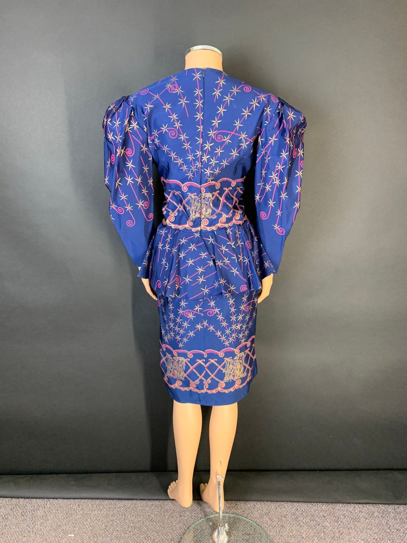 Stunning 1980s zandra Rhodes cocktail dress image 7