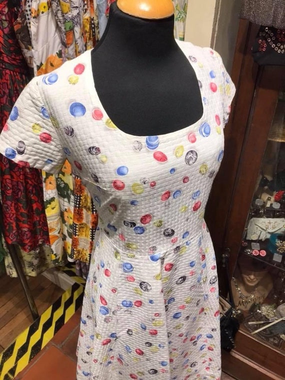 1940’s novelty print cotton dress Gem