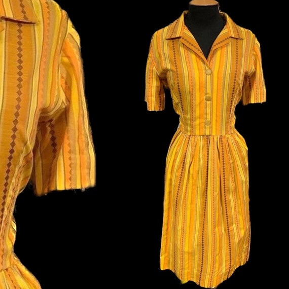 Lovely 1950’s cotton shirtwaster day dress - image 1