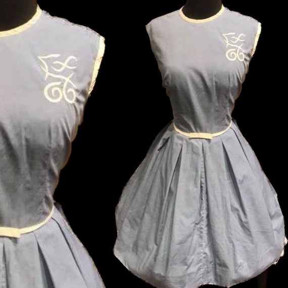 Gorgeous late 1950s cotton day dress