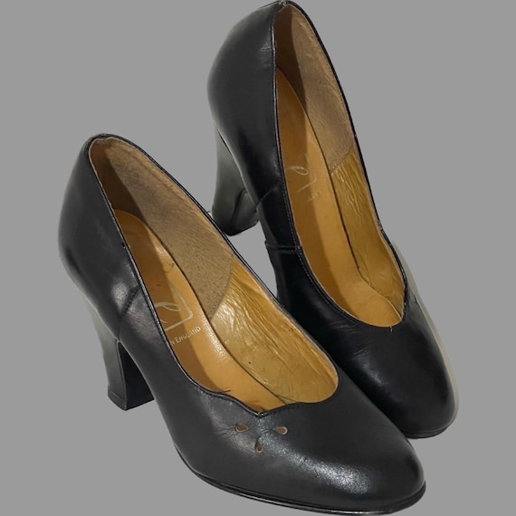 Stunning 1940s leather pump (approx k size 3)