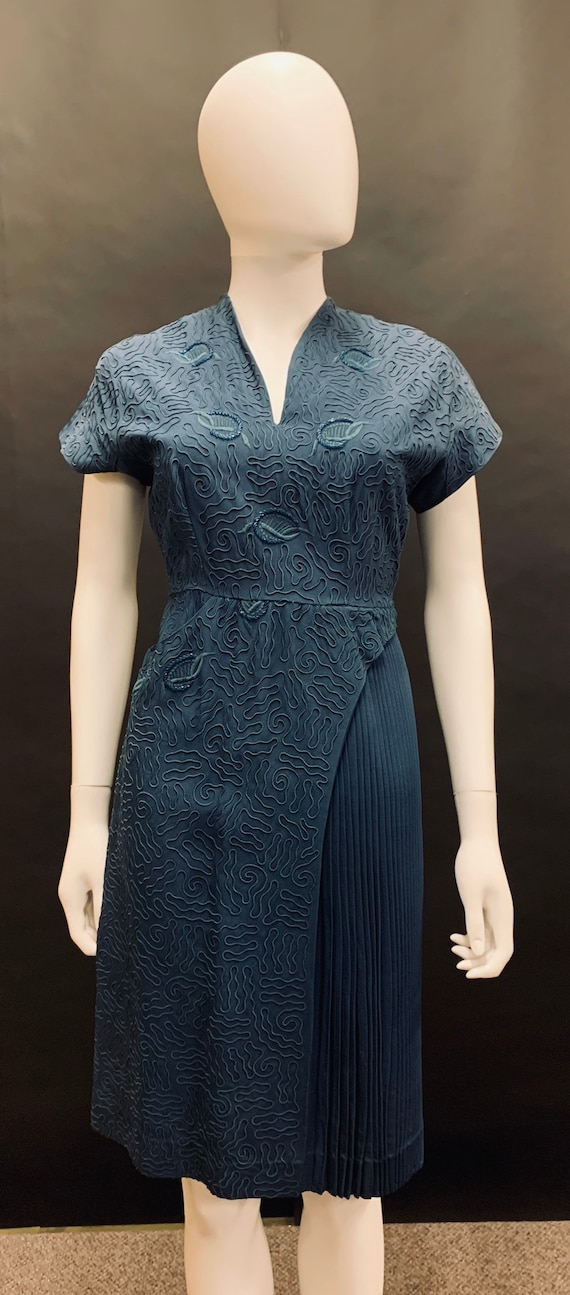 1940s grosgrain dress