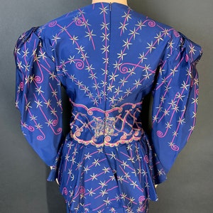 Stunning 1980s zandra Rhodes cocktail dress image 6