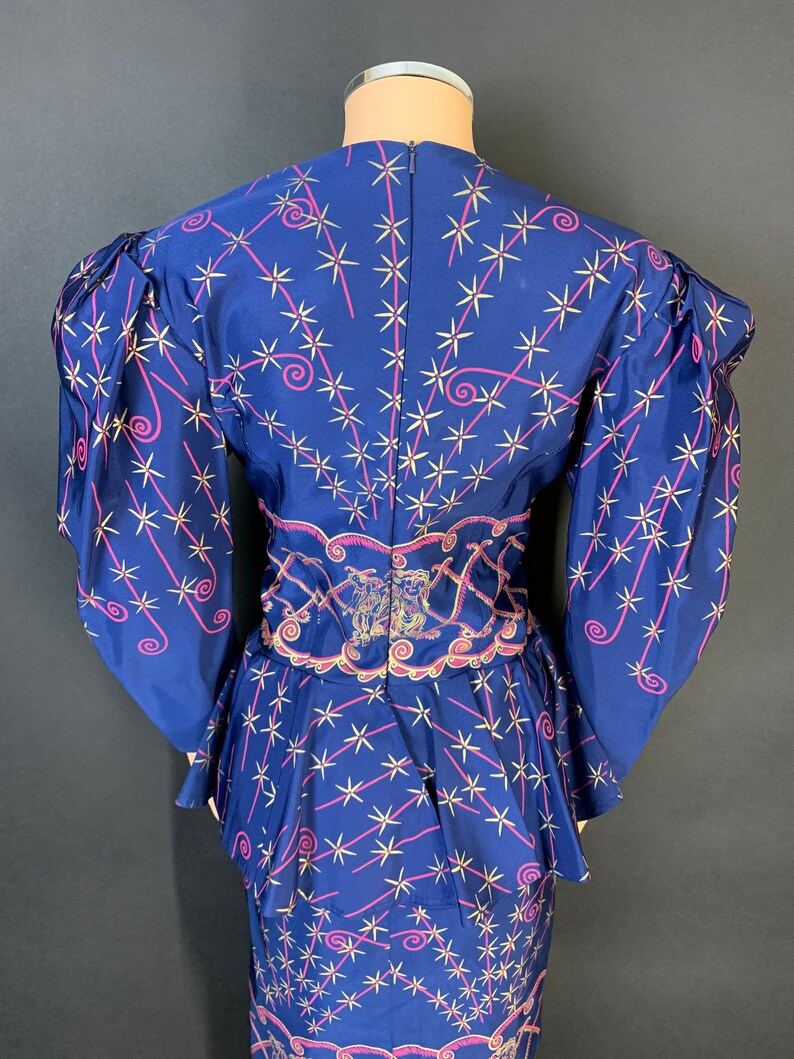 Stunning 1980s zandra Rhodes cocktail dress image 6